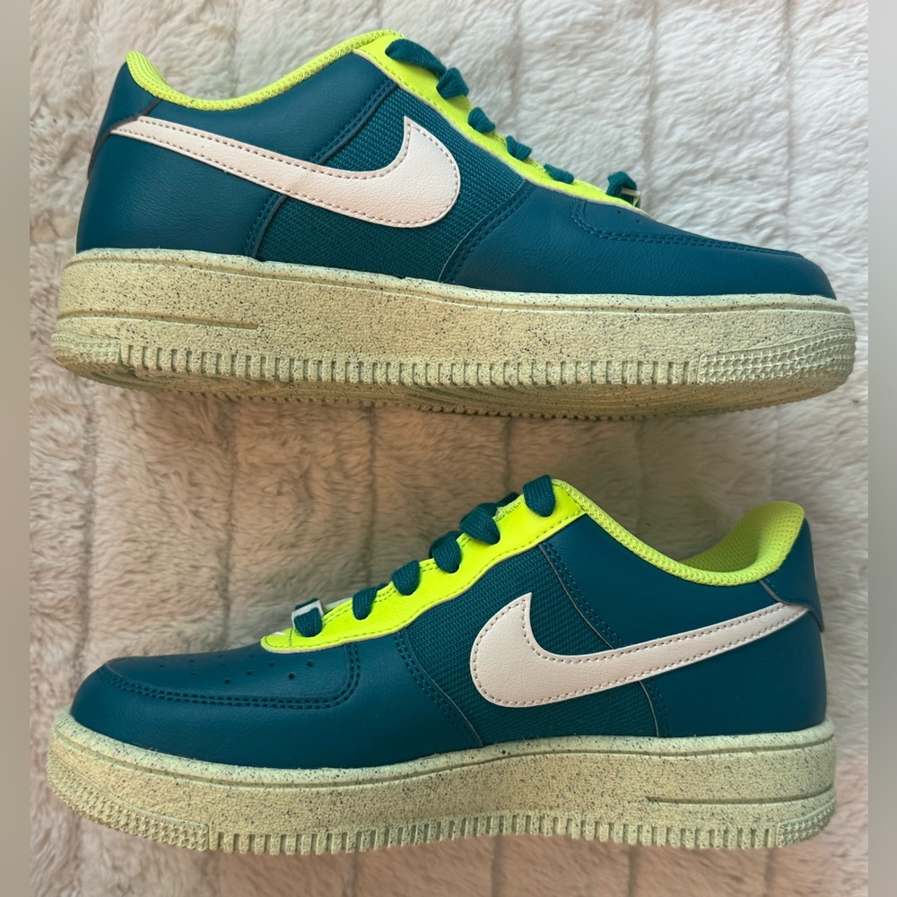 Nike Air Force 1 Crater Classic Bright Spruce/Phantom/Volt Sz 7 women/Sz 5.5Y - Picture 5 of 8